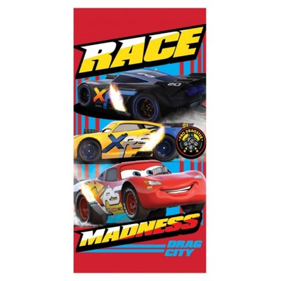 Ręcznik kąpielowy plażowy Disney CARS AUTA Fast Dry 137x70cm