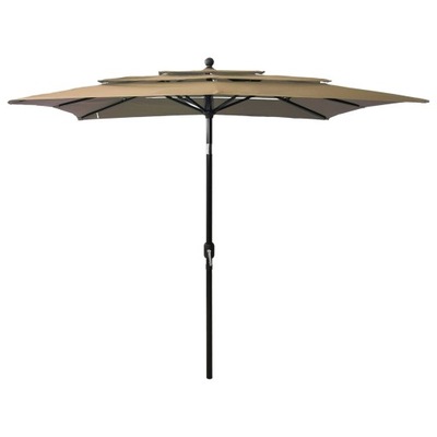 Parasol klasyczny VidaXL beże i brązy 250 x 260 cm