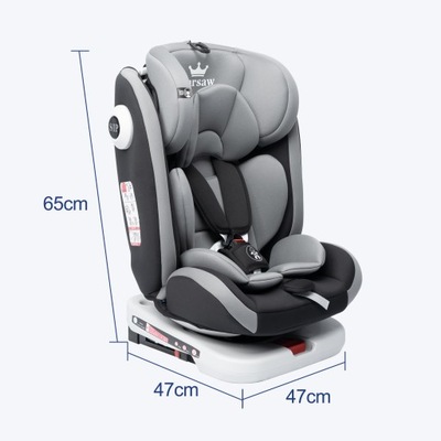 SILLA DZIECIECY ISOFIX, 0-12 AÑOS DIRECCIONAL 360° CON CON REGULACIÓN NACHYLENIE 9KG-  