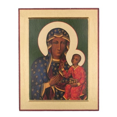Obraz Ikona Matka Boża Częstochowska 13 x 17 cm