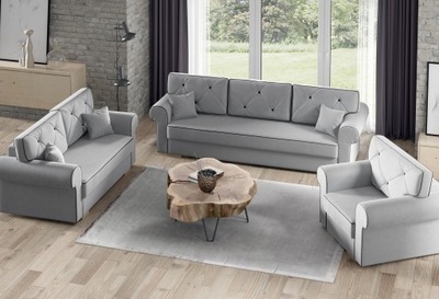 Komplet wypoczynkowy zestaw mebli sofa fotel PIK