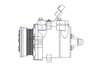 DELPHI КОМПРЕССОР КОНДИЦИОНЕРА MITSUBISHI COLT VI 1.1-1.5 06.04-06.12