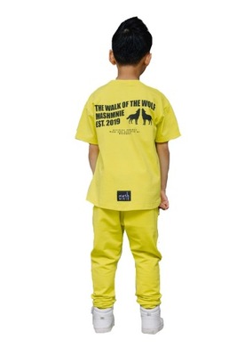 T-shirt Wolves neonowy żółty Mash MNIE 116 122