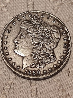 1 DOLAR 1880r Stara Falszywa Moneta