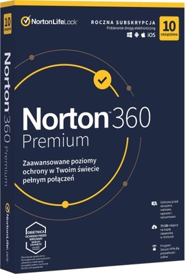 Norton 360 Premium BOX PL 10 - device - licencja na rok