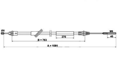 Ate трос гальма ручного ford maverick 3.0 03.04 фото №1