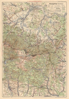 Mapa Karkonosze Riesengebirge cz. II reprint 1926r