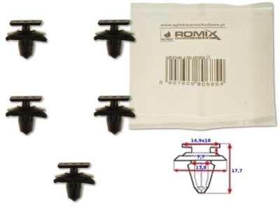 Honda cr-v iii 07-12 клипса клипса штифт подкрылок 5x фото №1