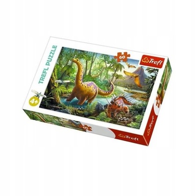 Trefl Puzzle Wędrówka dinozaurów 60 el.