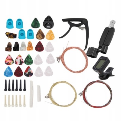 Akcesoria do gitary Zestaw kolorowych strun Tuner