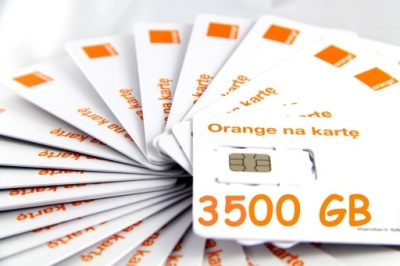 INTERNET NA KARTĘ LTE ORANGE FREE 3500GB NA 22 MIESIĄCE