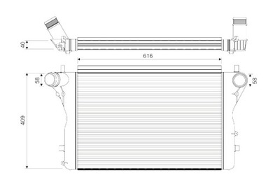 VALEO INTERCOOLER RADUADOR AIRE DE ADMISIÓN AUDI A3 TT 2.0  