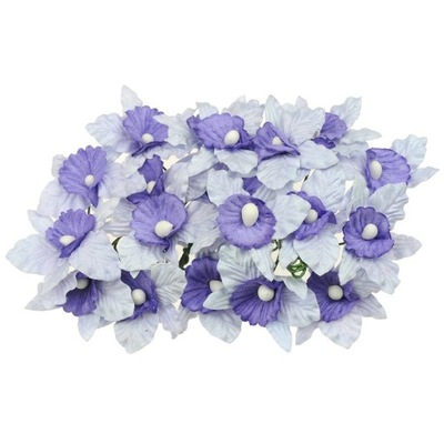KWIATY papierowe ORCHIDEA liliowo fioletowe 20szt