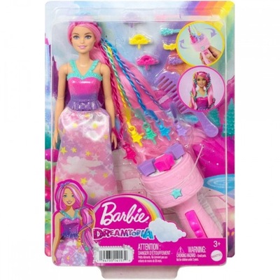 LALKA BARBIE Barbie Księżniczka Zakręcone pasemka HNJ06 MATTEL