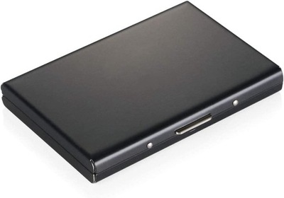 Metalowy portfel etui na karty, blokowanie RFID p