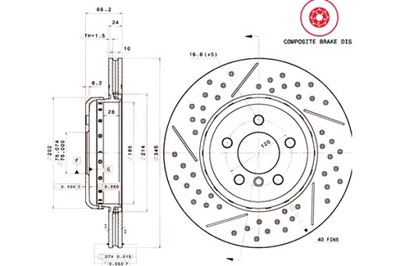 BREMBO DISKAI STABDŽIŲ 2SZT. GAL. BMW 3 F30 F80 3 F31 3 GRAN TURISMO 