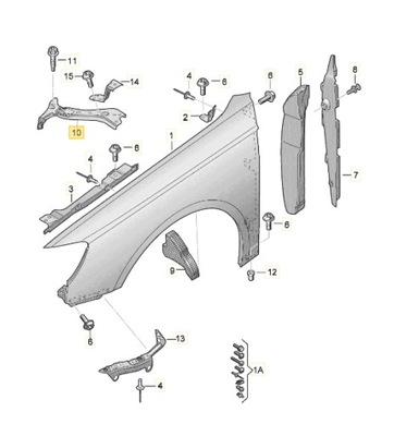 Лампа audi a3 8v 06.12-07.16 фара правий фото №1