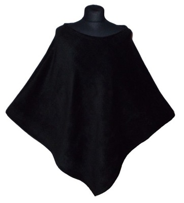 Poncho Ponczo Narzutka 32 34 36 38 40 42 44 czarne