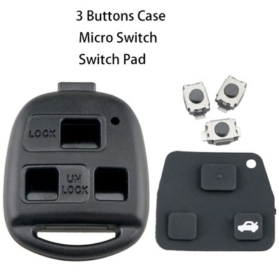 3 Buttons Universal Pad Switch Remote Car Key Shell Case Fit for Toy~51106