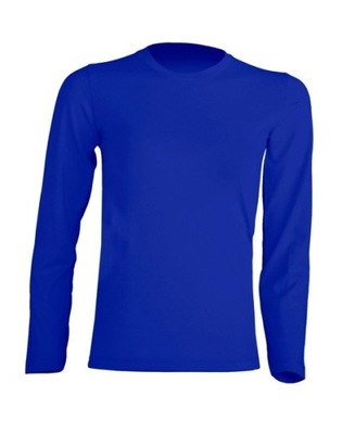 Koszulka bluzka dziecięca t-shirt z długim rękawem niebieska 158 JHK 12-14