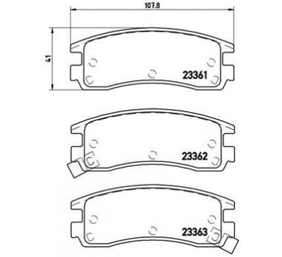 BREMBO КОЛОДКИ ТОРМОЗНЫЕ BUICK (SGM) CENTURY