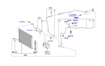 Rav4 v 18-25 lexus nx 2 21- 2,5 шланг трубка кондиціонера радіатор кондиціонер фото №1
