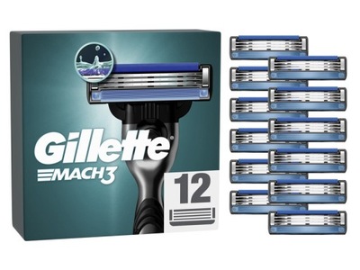 Ostrza do golarki GILLETTE Mach3 (12 sztuk)