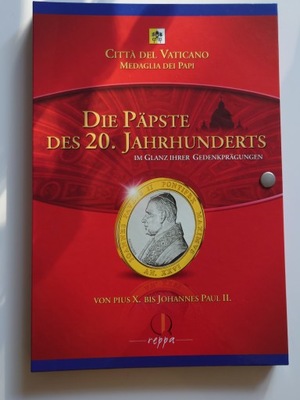 Watykan Zestaw 9 medali Papieże Watykanu