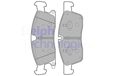 DELPHI ZAPATAS DE FRENADO PARTE DELANTERA SIN ANEXOS CON ALMOHADA WYTLUMIAJACA  