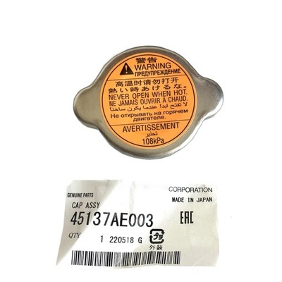 NBJKATO BRAND NUEVO GENUINE RADIATOR PRESSURE CAP OEM 45137AE003 PARA S~36970  