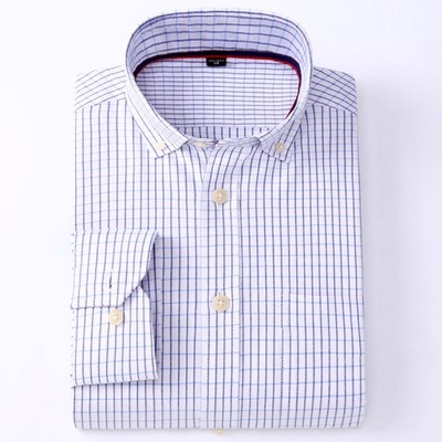 Koszule męskie Oxford bawełna Slim Fit Casual przy