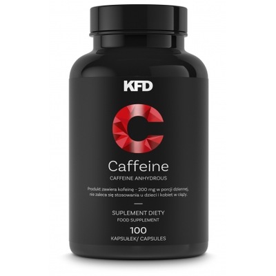 KFD CAFFEINE kofeina bezwodna 200 mg, 100 kaps.