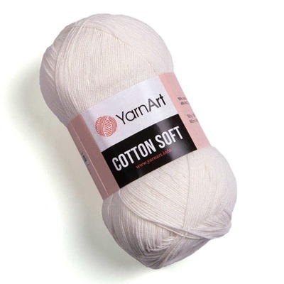 Włóczka YarnArt Cotton Soft 01 / biały naturalny