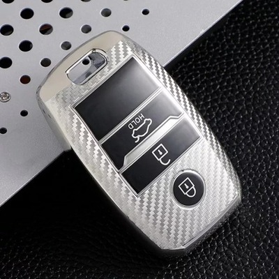 Чехол na ключ kia карбон материал tpu фото №1