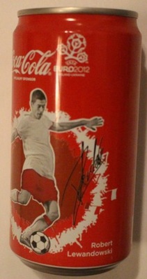 EURO 2012 ROBERT LEWANDOWSKI - COCA - COLA, PUSZKA 0,25 l, PUSTA