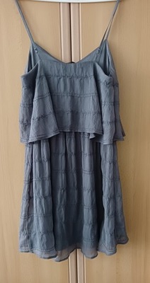 lindex markowa sukienka letnia szara 40