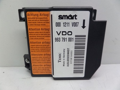 MÓDULO SENSOR BOLSAS DE AIRE AIRBAG SMART FORTWO 450 98-07 0001211V007  