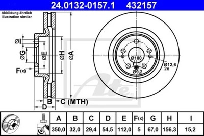 24.0132-0157.1 DISKU HAM.PRZOD MERCEDES ML W164 05- 