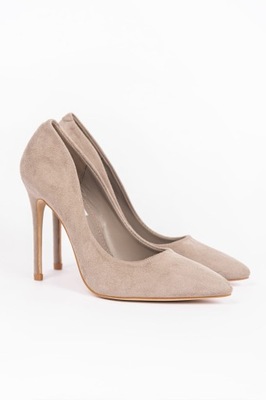 Szpilki ekozamsz 10,5 cm KHAKI - 38