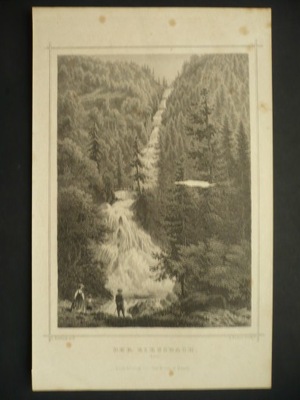 Alpy kaskady Giesbach, oryg. 1842