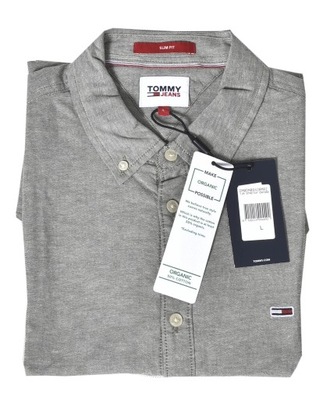 Tommy Hilfiger JEANS koszula gładka slim fit L