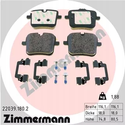 ZAPATAS HAMULC. BMW X5 G05,F95 18- PARTE TRASERA 22039.180.2  