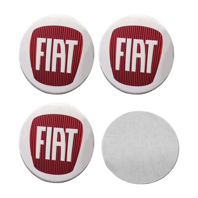 4 PIEZAS EMBLEMA INSIGNIA FIAT LOGOTIPO AL DISCOS 56MM  