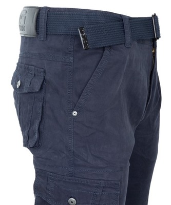 spodnie BOJÓWKI ITENO PASEK GRATIS W36 96cm GRANATOWE