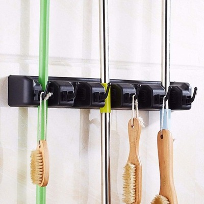 MOCNY STOJAK NA MOPA 5 PRZEGRÓDEK 6 HACZYKÓW ORGANIZER NA NARZĘDZIA