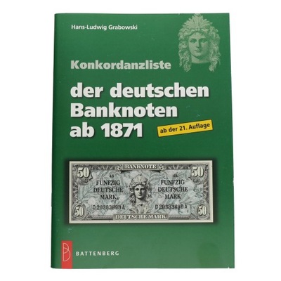 Katalog banknotów niemieckich od 1871- Lista