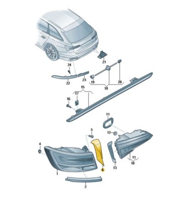 Захист заднього світло zew. права audi a6 c8 фото №1