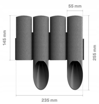 CELLFAST PALISADA OGRODOWA GRAFITOWA 14,5cm x 2,3m