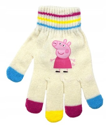 RĘKAWICZKI ZIMOWE ŚWINKA PEPPA 16cm 4-8 lat