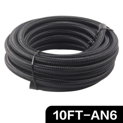 10FT(3meter) 20FT(6meter) AN6 AN8 AN10 PTFE Oil Fuel Hose NYLON Brai~13030